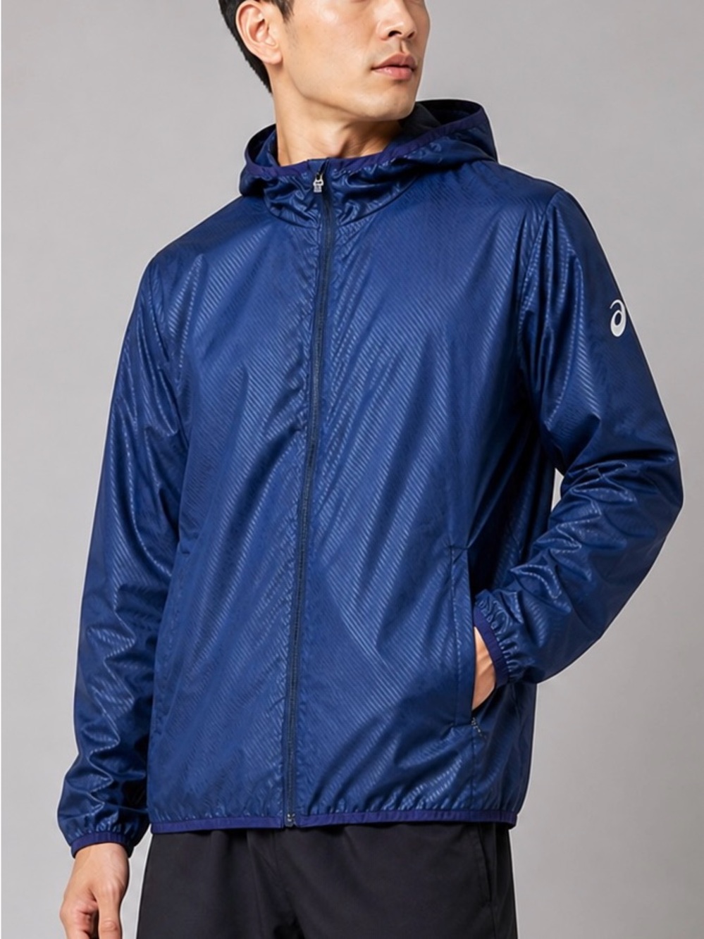 ASICS Men’s Lightweight Running Jacket men’s‎ Small Navy Windbreaker outerwear